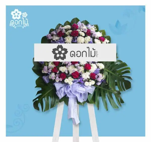 พวงหรีดดอกไม้สด – 1500 (1)