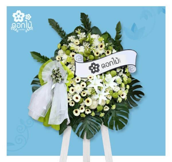 พวงหรีดดอกไม้สด – 3000 (1)