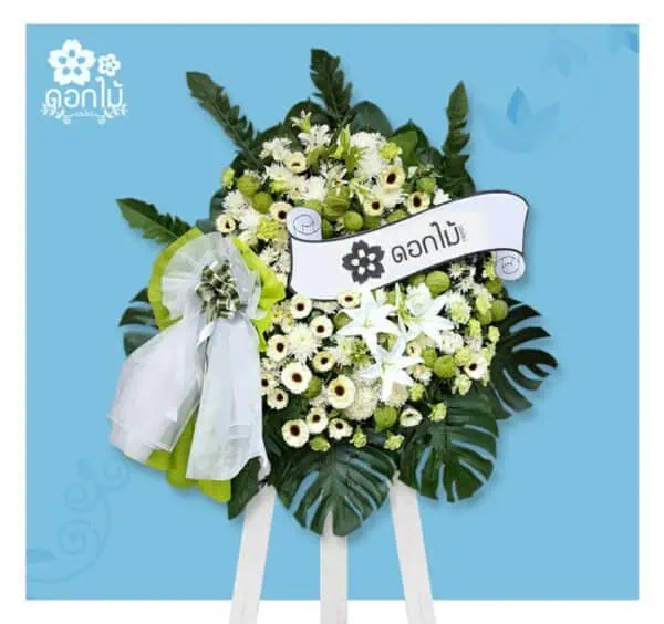 พวงหรีดดอกไม้สด – 3000 (1)