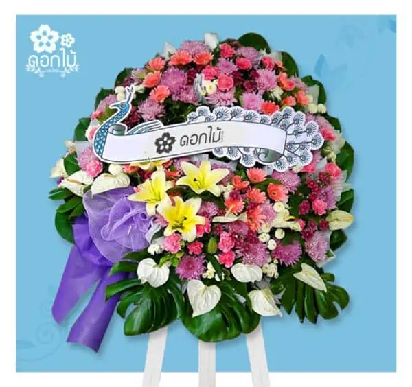 พวงหรีดดอกไม้สด – 4000 (1)